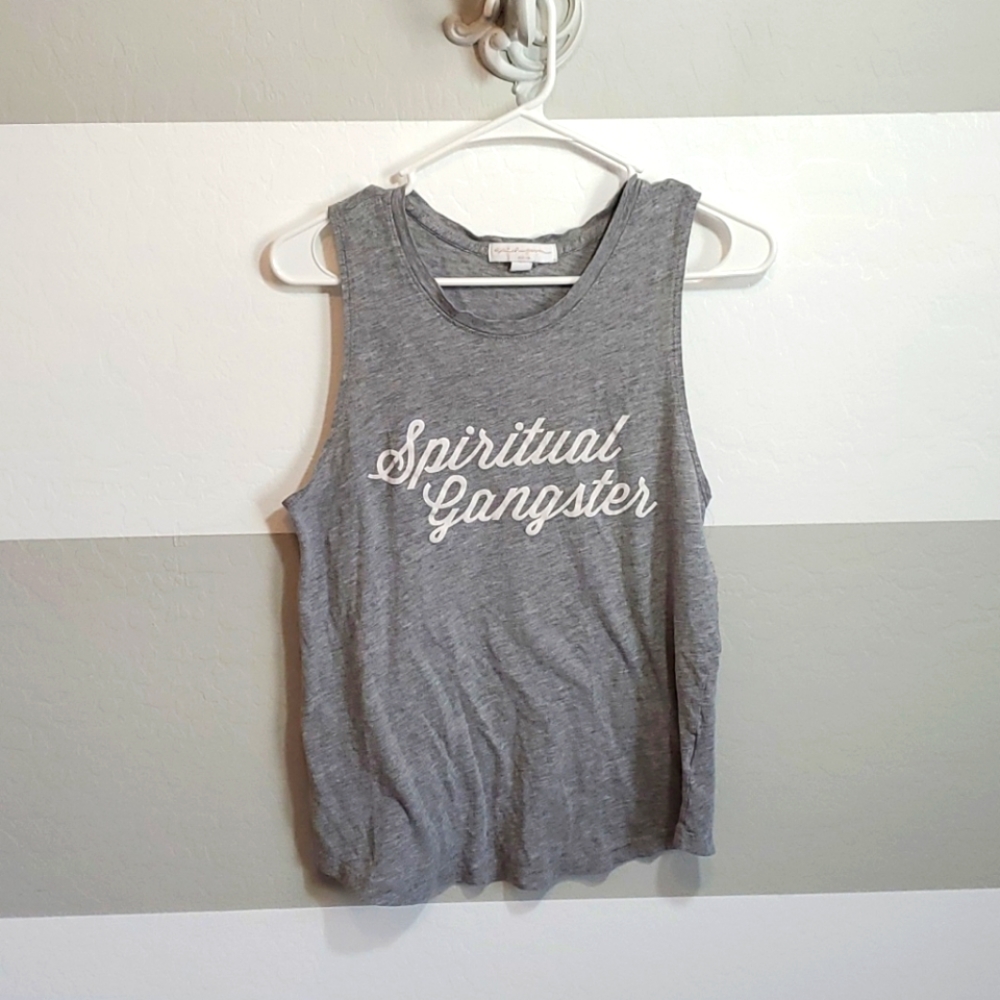 Spiritual Gangster gray tank